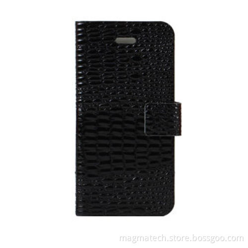 IBACKS Italian Alligator Pattern Case for iPhone 5/5S, Luxurious, with Top-grade Quality, Black